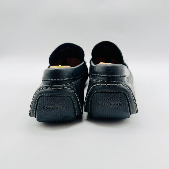 Cole Haan Shoes Mens 11.5 Black Leather Driving Moccasins Vtg Horsebit Loafers - Picture 7 of 13